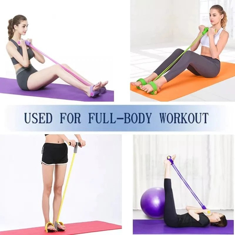 Elastic Pull Silicone Ropes,Tummy Trimmer full body exercise workout,Tension Band for Stomach, Arms, Legs, Abdomen - Yoga Stretching - Stomach Exercise Equipment