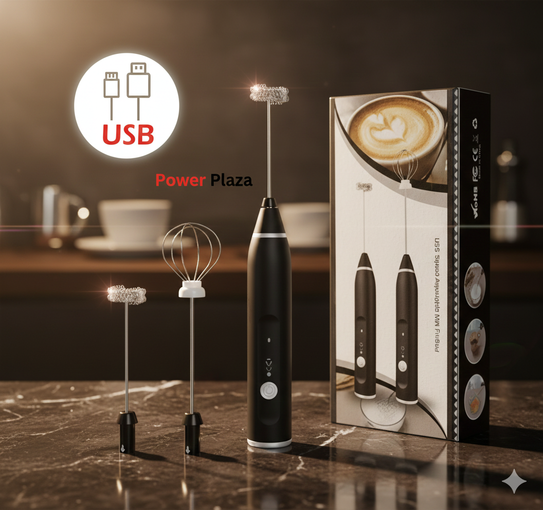 Coffee Beater - Egg Beater - 2 in 1 Coffee Maker - Milk Frother - Coffee Machine - Rechargeable Cofee Beater - Hand Mixer - Electric Coffee Beater - Lassi Maker - Tea Maker Machine - Coffee Grinder By Galaxy Deals