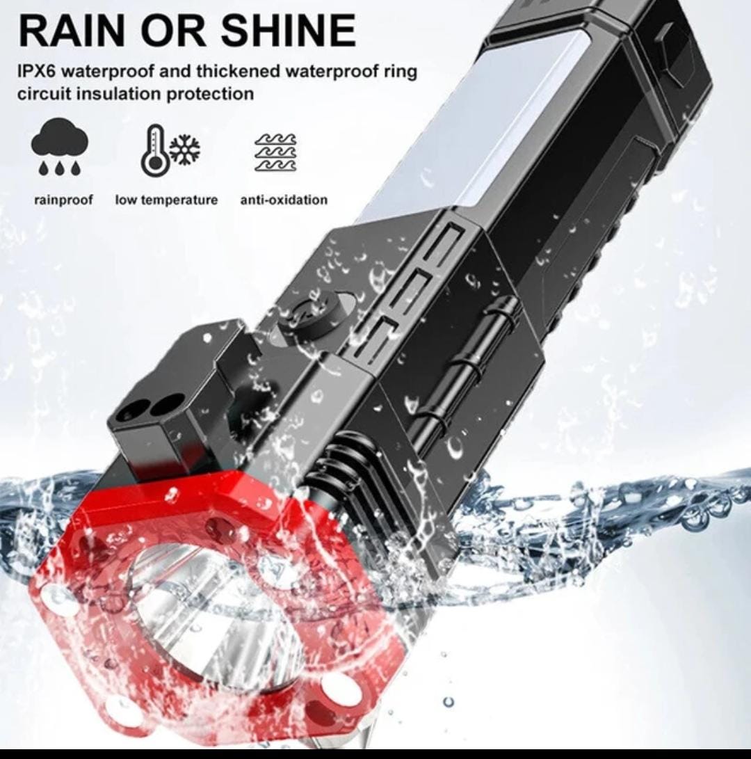 Hammer Torch Light – Multi-Function Emergency Tool with USB Power Bank