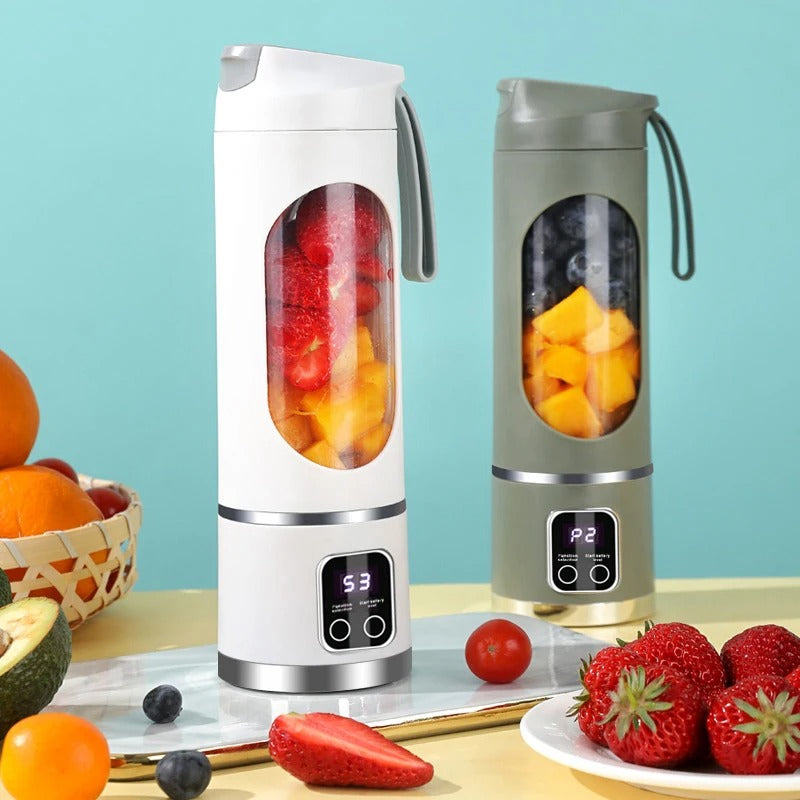 Heavy Duty 10-Blade 450ML Mini Portable Blender Electric Fruit Juicer Smoothie Orange Juice Blender Multifunction Rechargeable Portable Bottle Mixer. (FREE Kitchen Lighter & Knife Included (Value Rs. 999) .)