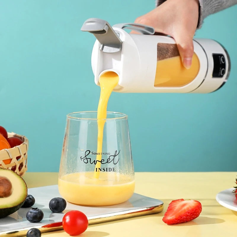 Heavy Duty 10-Blade 450ML Mini Portable Blender Electric Fruit Juicer Smoothie Orange Juice Blender Multifunction Rechargeable Portable Bottle Mixer. (FREE Kitchen Lighter & Knife Included (Value Rs. 999) .)