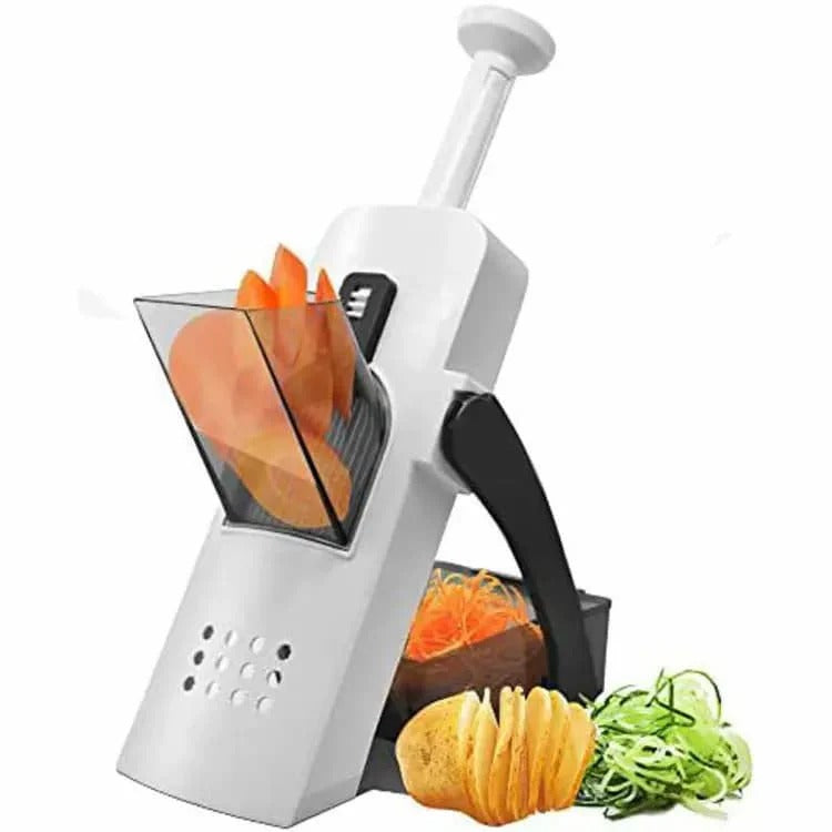 Mandoline Spring Slicer Vegetable and Fruits Cutter Meal Prep & More then 40 Thickness Adjuster 5 in 1 - Pump Brava Slicer and Dicer - Multifunctional High Quality ABS Vegetable & Fruit Slicer - Precision Slicing Made Effortless.