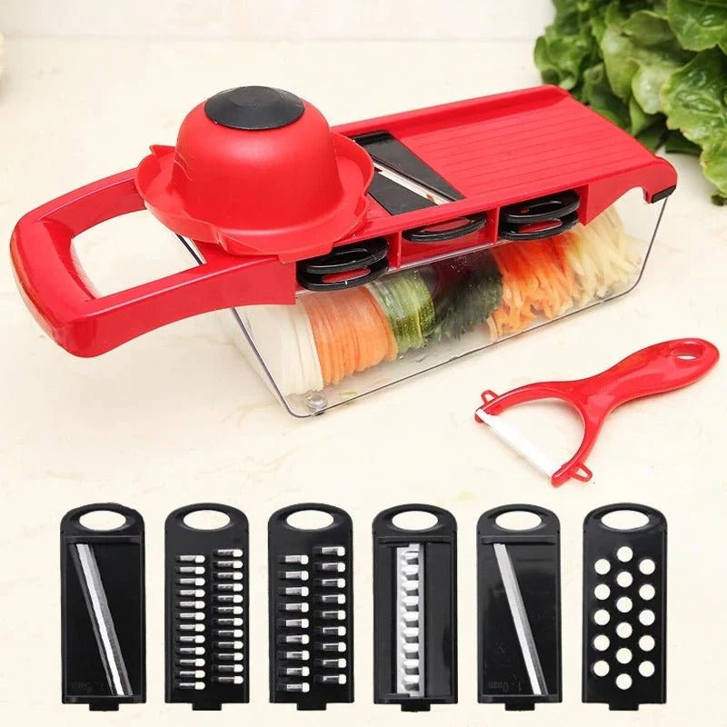 High Quality 10 In 1 Mandoline Slicer Vegetable Grater, Cutter with Stainless Steel Blades
