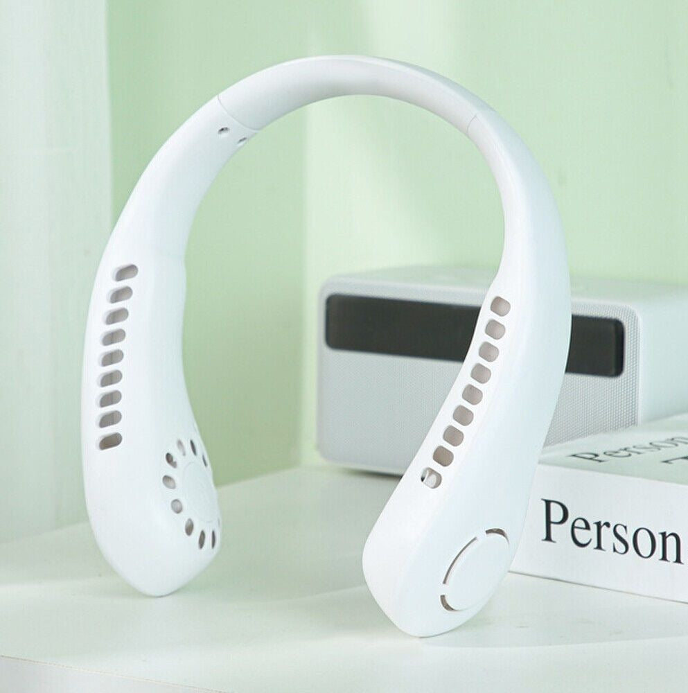 Portable Neck Fan, Bladeless Hands-Free Wearable Mini USB Rechargeable Neck Fan for Cooling, Ideal for Outdoor, Sports, Travel & Office Use