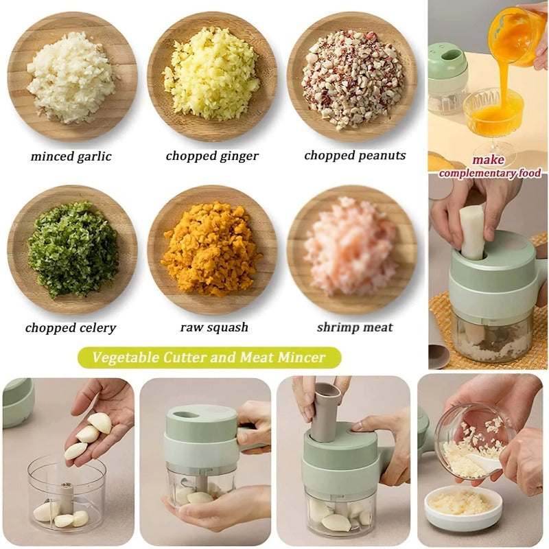 Electric Food Hammer, Kitchen Hammer Chopper Machine, Hammer Processor Chopper with Dual Functionality, Portable Grinder Chopper, Handheld Prep Slicer for Chopping Vegetables Cutting Slicing
