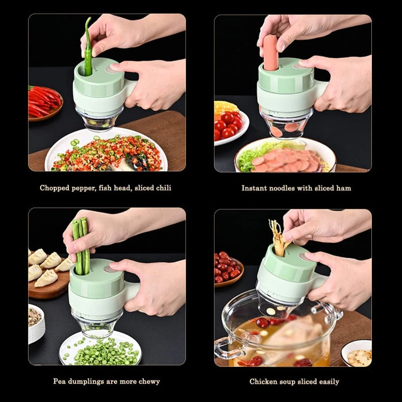 Electric Food Hammer, Kitchen Hammer Chopper Machine, Hammer Processor Chopper with Dual Functionality, Portable Grinder Chopper, Handheld Prep Slicer for Chopping Vegetables Cutting Slicing