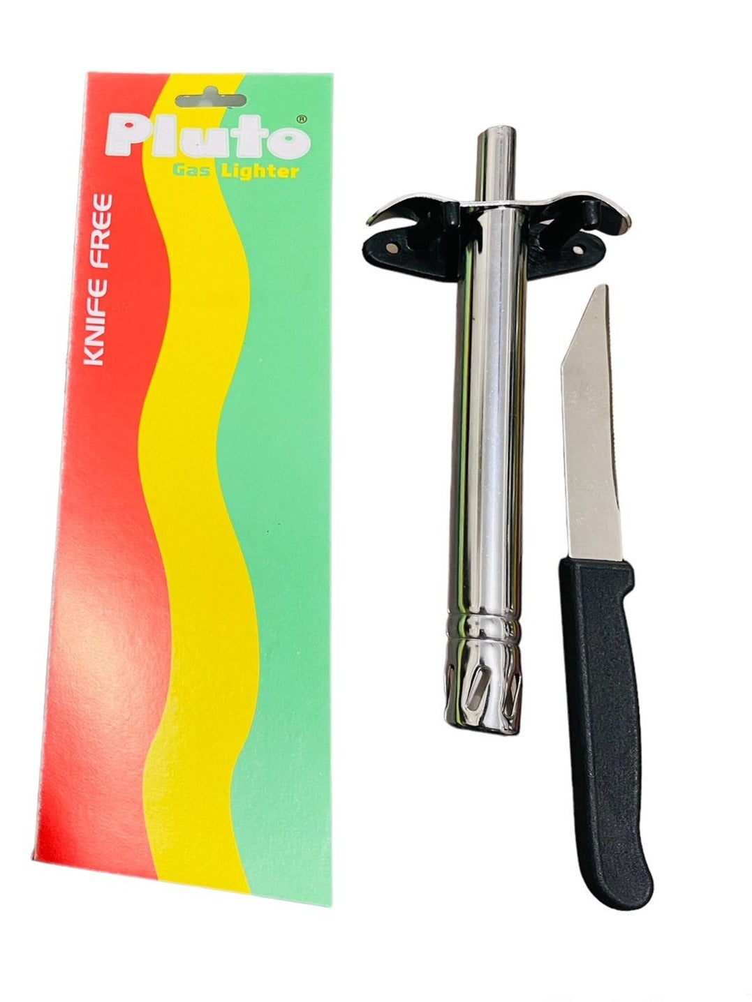 Imported Pluto Kitchen Gas Lighter With Knife - Pluto Lighter for Gas Stove - Stainless Steel