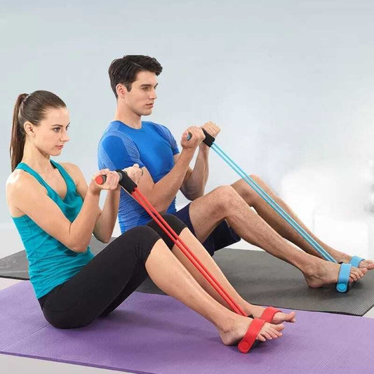 Elastic Pull Silicone Ropes,Tummy Trimmer full body exercise workout,Tension Band for Stomach, Arms, Legs, Abdomen - Yoga Stretching - Stomach Exercise Equipment
