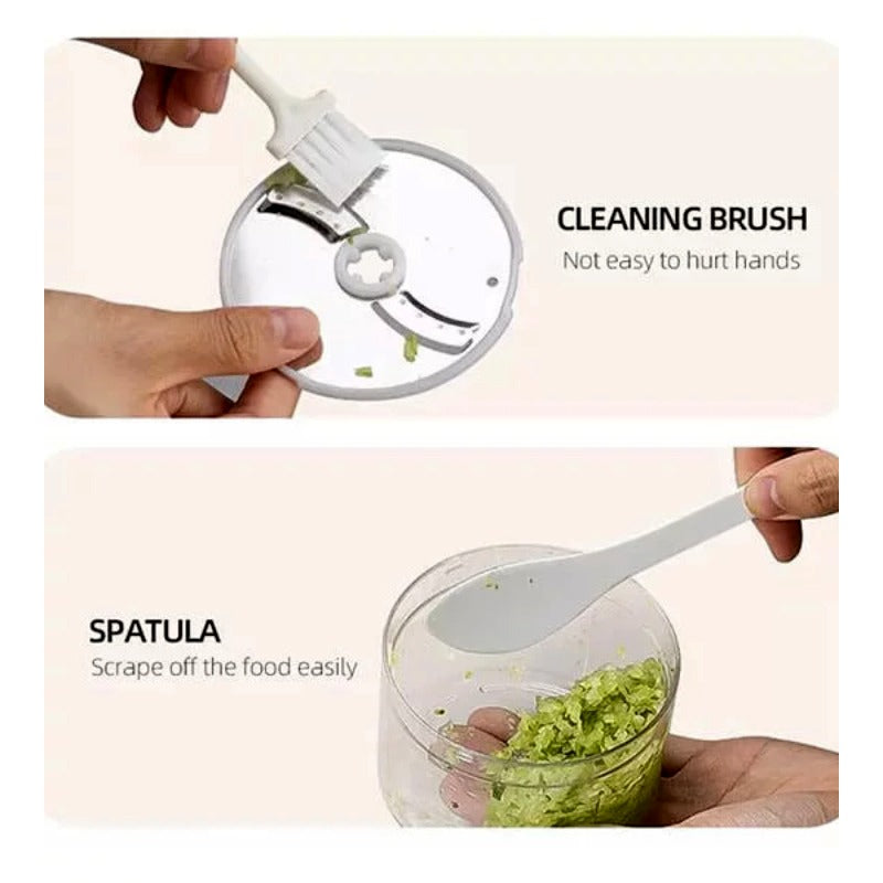 Electric Food Hammer, Kitchen Hammer Chopper Machine, Hammer Processor Chopper with Dual Functionality, Portable Grinder Chopper, Handheld Prep Slicer for Chopping Vegetables Cutting Slicing