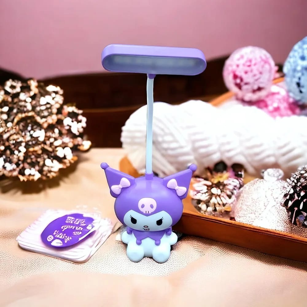 Cutest Newest Sanrio Kuromi Table Lamp with pencil sharpener for Home Office LED Desk Lamp Kids Room Decor
