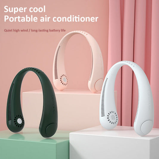 Portable Neck Fan, Bladeless Hands-Free Wearable Mini USB Rechargeable Neck Fan for Cooling, Ideal for Outdoor, Sports, Travel & Office Use