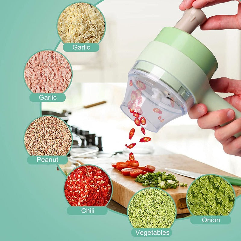 Electric Food Hammer, Kitchen Hammer Chopper Machine, Hammer Processor Chopper with Dual Functionality, Portable Grinder Chopper, Handheld Prep Slicer for Chopping Vegetables Cutting Slicing