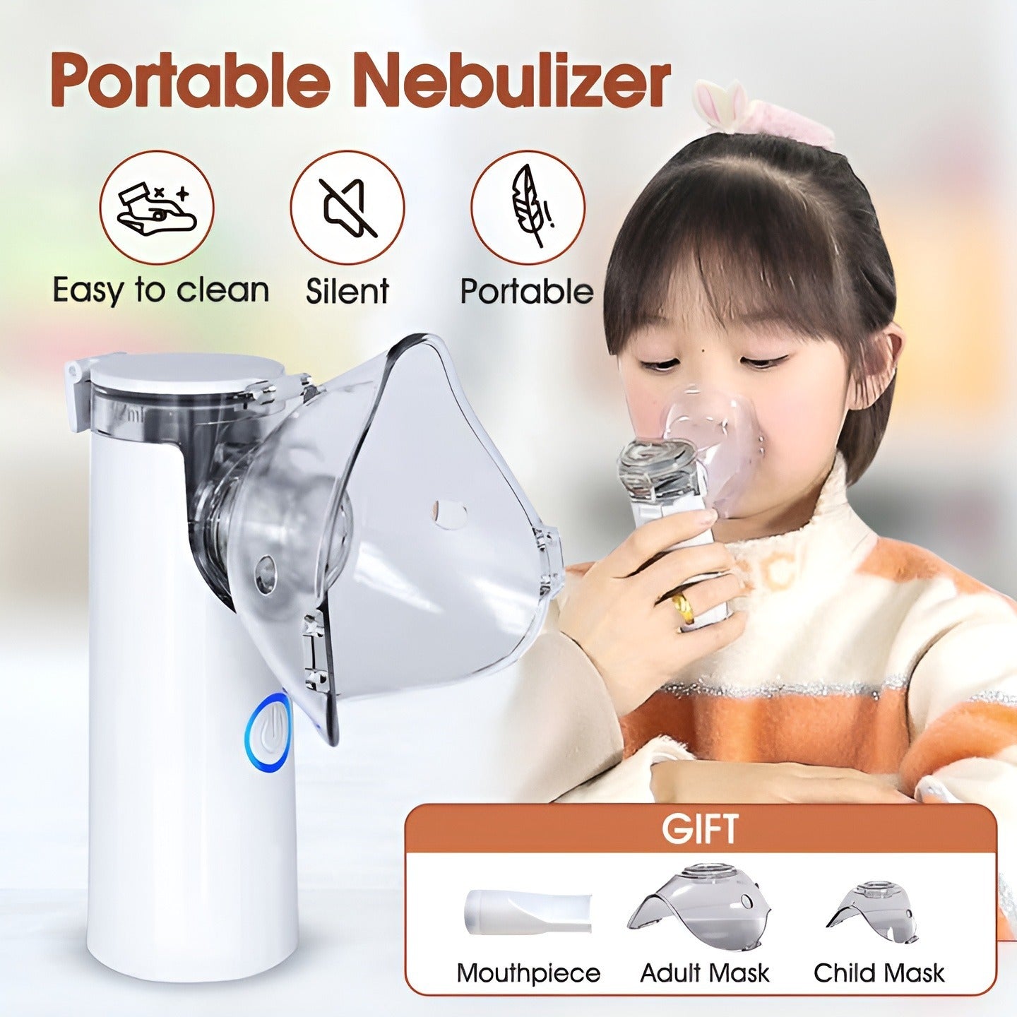 DAN TECHNOLOGY Portable Nebulizer For Asthma Rechargeable Inhaler Nebulizer Machine For Kids And Adults Medical asthma nebulizer