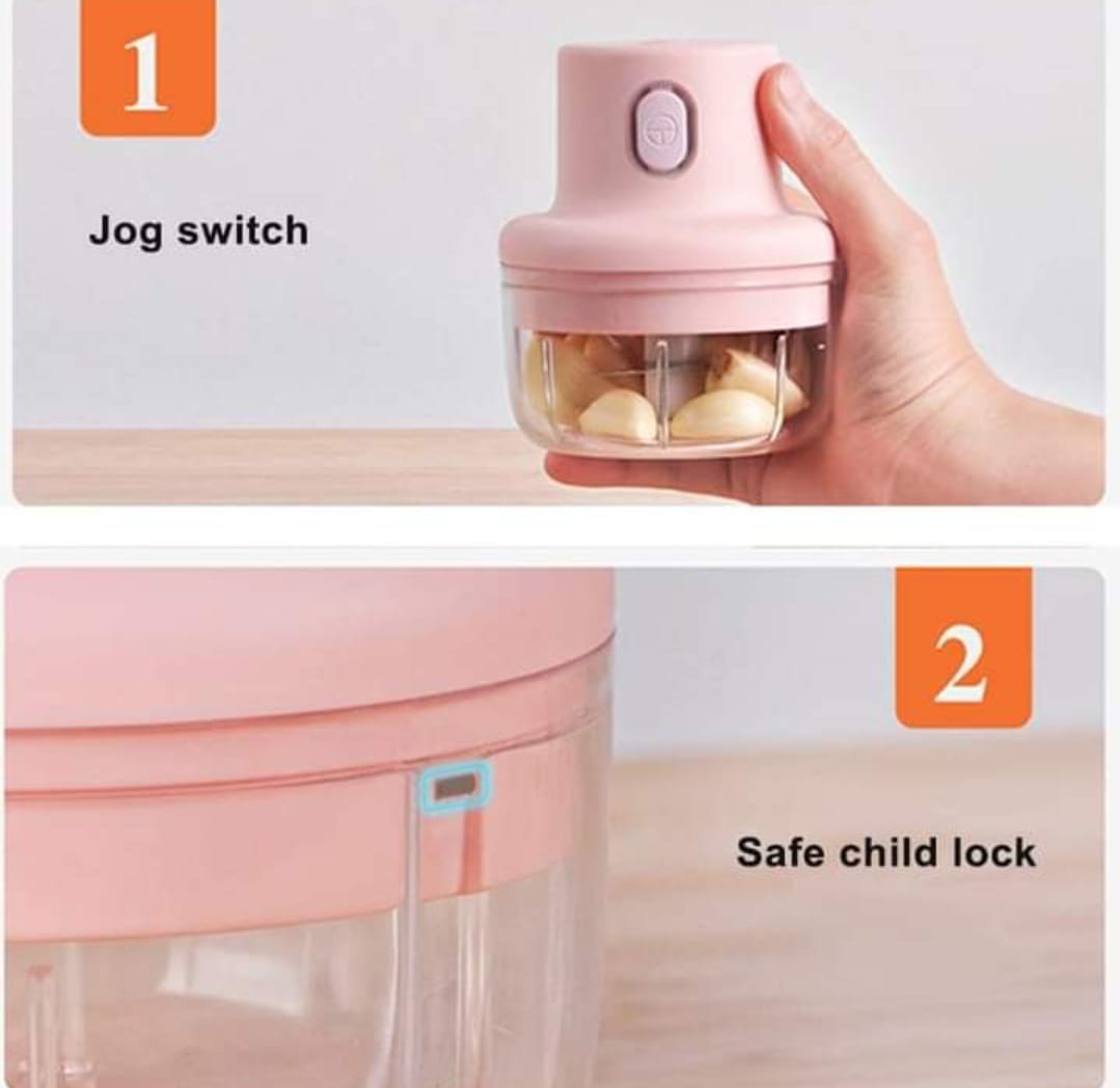 Re-chargeable Intelligent Electric Garlic Machine Garlic Cutter 250 ML