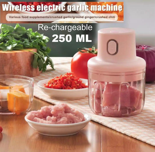 Re-chargeable Intelligent Electric Garlic Machine Garlic Cutter 250 ML