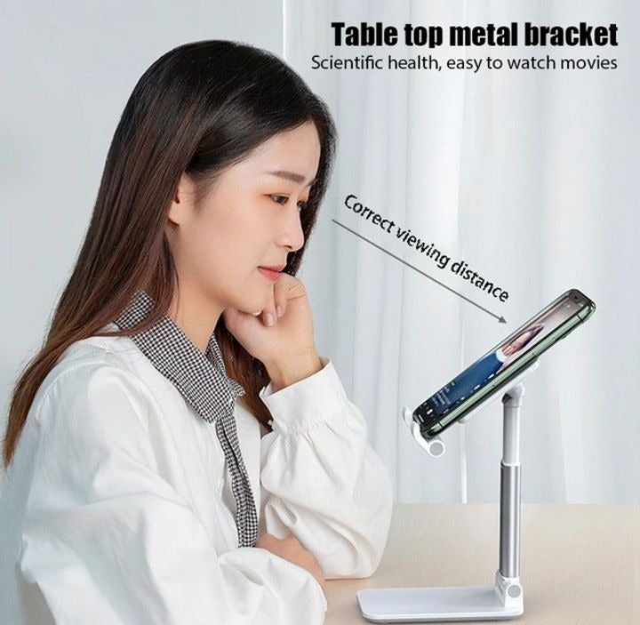 HOT DEALS NO1.Metal Desktop Tablet Holder Table Cell Foldable Extend Support Desk Mobile Phone Holder Stand For iPhone iPad Huawei Adjustable