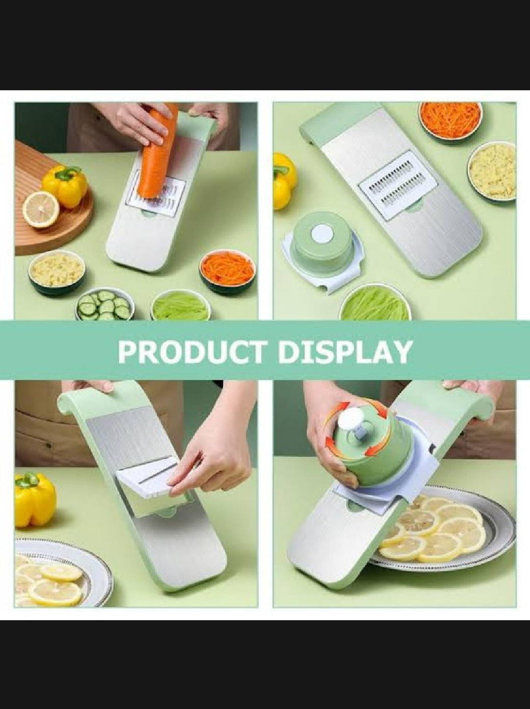 High Quality 5 in 1 Vegetable Cutter, Universal Slicer, Onion Cutter with 5 Blade Settings and Collection Basin, Professional Vegetable Slicer for Onions, Garlic, Tomatoes, Potato, Carrot